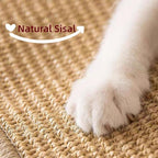 SHENGOCASE 4-Pack 10" x 15.7" Sisal Cat Scratching Mat Pad with Hook & Loop Tapes for Wall Couch, Window Perch, Cat Wall Furniture Shelve