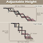 Dog Stairs for Car, 5 Steps Extra Wide Dog Ramps for Large Dogs, Foldable Lightweight Pet Steps for High SUV Truck Bed Couch, Heavy Duty Anti-Scratch Climbing Ladder, 110lbs Capacity