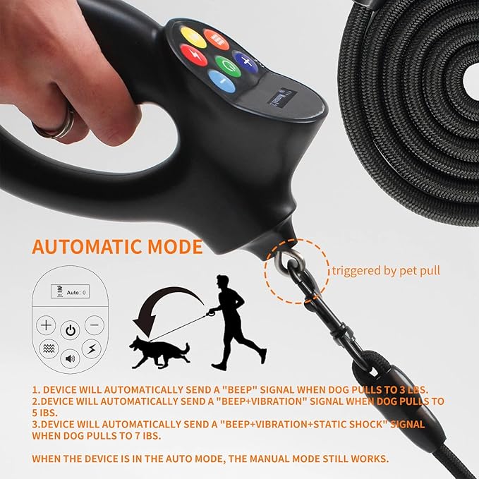 Vibrating Dog Collar Dog Training Collar Petsafe Replacement Collar Vibration Collar for Dogs Dog Leash Anti Pulling Anti Tugging Dog Training Collar with Leash Rechargeable, Andino.