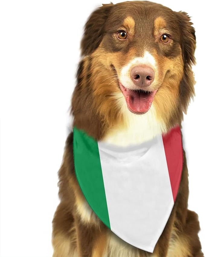 Dog Bandanas Italian Flag Pet Bandana Scarf Triangle Bibs Kerchief Accessories for Dogs Cats