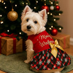 Abbylike 3 Pcs Seasonal Dog Outfits Christmas Halloween Thanksgiving Pet Costume Cotton Holiday Puppy Dress Lightweight Pet Apparel with Bowknot for Large Medium Cat Clothing, Medium