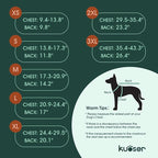 Kuoser Reversible Dog Jacket, Warm Winter Coat for Large Dogs, Warm Windproof Pet Cold Weather Clothes, Red XXL