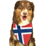 Dog Bandanas Flag of Norway Pet Bandana Scarf Triangle Bibs Kerchief Accessories for Dogs Cats