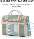 Pet Carrier Backpack, Airline Approved TSA, Waterproof PU Foldable, 360° Ventilated, Light‑Blocking, Washable Travel Bag for Cats & Small Dogs
