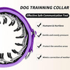Martingale No Pull Dog Collar for Large Medium Small Dogs, Heavy Duty Nylon Reflective Adjustable Anti Pull Slip Collar with Buckle for Training Walking M Purple