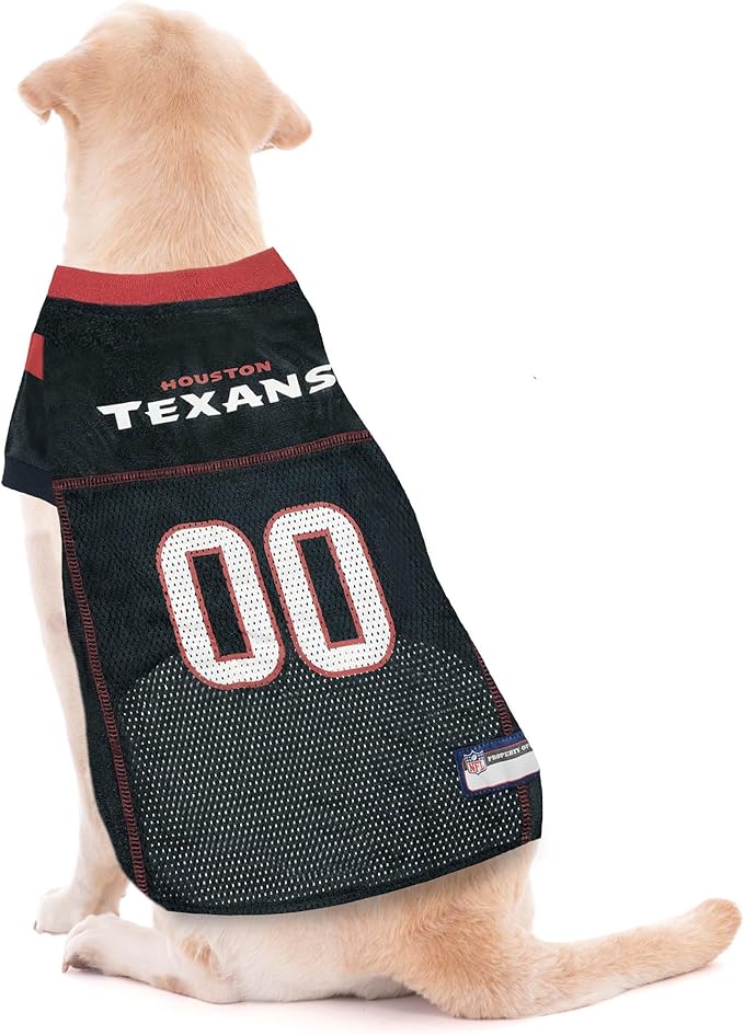 Pets First NFL Houston Texans Dog Jersey, Size X-Small, Football Shirt Costume for Pet, Dog Sports T-Shirt, NFL Team Clothing for Cats, Licensed Pet Apparel Available in 7 Sizes and 32 Teams