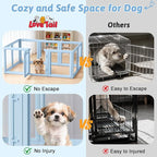 DIY Clear Acrylic Dog Playpen House,Quick Easy Assembly and Disassembly,Strong Floor Suction,Indoor and Outdoor Use,Easy Cleansing Puppy Fence (Sky Blue, 30.3" H, 10PCS)