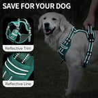 HEELE Dog Harness for Small Dogs No Pull Dog Vest Harness for Small Dog with Soft Padded Handle Reflective for Outdoor Training, Grass Green, S