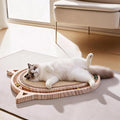 Cat Scratcher Sisal Scratching Pad Toy with Ball Track Wooden Interactive for Indoor Physical Exercise Kitty Medium Kitten Spring Chasing Hunting Mental Bored Adult Enrichment Toys Post