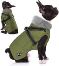 Doglay Dog Coat with Harness, Reflective Warm Dog Jacket Waterproof Puppy Winter Coat for Cold Weather, Adjustable Fleece Jacket for Small Medium Large Dogs