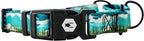 Wolfgang Heavy Duty Martingale Dog Collar with Quick Release Nylon Buckle for Walking & Training, GreatEscape Print, Small