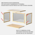 Window Cat Perch Catio, Wood Cat Window Box, Window Catio for Indoor Cats. Suitable Single Hanging Window with an Inner Diameter of The Window Frame with A Net Opening Width of 24-35 in. KGCCIZI.