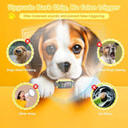 Dog Bark Collar Automatic Shock Collar Rechargeable Anti-Bark Training Collar Multifunctional Waterproof Dog Stop Barker with 6 Safe Training Modes for Dog Weighing Over 8 Pounds (Yellow)