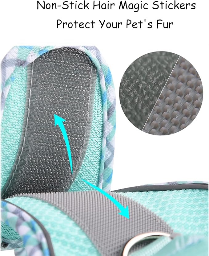 Petank Dog Harness for Small Medium Dogs No Pull, Puppy Harness and Leash Set, Step in Dog Harness for Walking, Running, Training, Small Dog Vest, Medium Dog Vest (Light Blue, L)