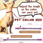 Amylove 48 Pcs Dog Collar and Leash Set, Polypropylene Adjustable Puppy Collars for Medium Dogs Small Pet Puppy Walking Training with Hook and Buckle(Fresh Color,Leopard Pattern)