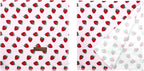 Elegant Little Tail Reversible Cotton Triangle Dog Scarf - Summer Kerchief Strawberry Print Washable Cotton Bibs for Small to Large Dogs