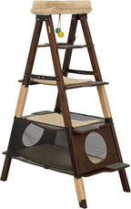 Stakmore Folding Cat Tree, Espresso – Hardwood & Plywood, No Assembly Required, Space-Saving Design