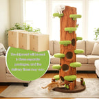 NUNU LAB Luxury Cat Tree for Indoor Cats- 90.5" Super Large Magic Forest Cat Tree Tower with Sisal Scratching Pad, Multiple Condo, Jumping Platforms and Plush Toys for Multi-Cat Household