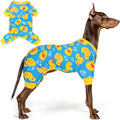 KYEESE Dog Pajamas Comfy Dog Pajamas Large Sized Dogs Velvet Pet Jammies Coat Blue Floating Duck Pets Onesie Comfy Dogs Clothes Stretchy Pets Pjs Boy Girl Clothes Soft Pet Onesie Costume, XXX-Large