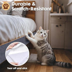 PowerKing Cat Scratch Furniture Protector, 78.7"x15.8" Self-Adhesive Cat Scratch Mat for Couch & Sofa, Trimmable DIY Cat Scratcher Pads for Indoor Cats (Dark Grey)