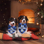 Big Brother Dog Bandana, Plaid Pregnancy Announcement Dog Bandanas for Dogs (Blue, Big Brother)