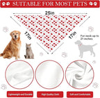Heart Dog Bandana, 2 Pack Adjustable Holiday Party Birthday Pets Heart Bandana Triangle Bibs Cat Scarf Set