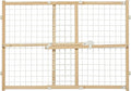 MidWest Homes for Pets Wire Mesh Pet Safety Gate, Dog Gate Expands From 29 - 40.5 Inches Wide, 24 inches Tall, Wood, Powder Coated Wire