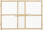 MidWest Homes for Pets Wire Mesh Pet Safety Gate, Dog Gate Expands From 29 - 40.5 Inches Wide, 24 inches Tall, Wood, Powder Coated Wire