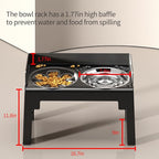 PAKEWAY Elevated Dog Bowls, Spill Proof, Tiltable Pet Feeder with 1 Slow Feeder Bowl &1 Stainless Steel Bowl, 6 Height Adjustable Raised Dog Bowls Stand for Medium Large Dogs