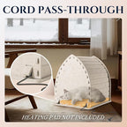 Apasiri Cat Houses for Indoor Cats: Cozy Indoor Pet Shelter with No-Tool Assembly, Thermal Enclosed Cathouse & Scratcher House for Anxious Kittens, 11.6x11.6x13.8 Inches