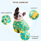 Paiaite Dog Pajamas Onesie: Comfortable Four-Legged Apparel for Small, Medium, & Large Dogs, Polyester Material for Comfort, Wrinkle Resistance, Moisture Wicking, and Stretchiness Yellow Duck XXL