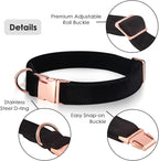 Bubblepup Velvet Dog Collar and Leash Set, Dog Collars for Small Medium Large Dogs Leash for Training & Walking