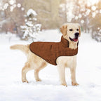 Malier Dog Winter Coat, Reversible Fleece Dog Cold Weather Coats, Windproof Warm Snow Puppy Jacket Vest Pet Clothes for Small Medium Large Dogs (Brown, XXX-Large)