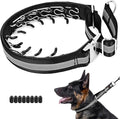 Mayerzon Martingale No Pull Collar for Large Medium Dogs, Patented Dog Walking Training Collar for Pulling, 1.5'' Wide Alloy Buckle, Neoprene Padded, Adjustable, Reflective, Easy to Use(L, Black)