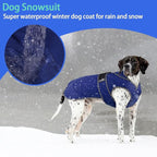 MIGOHI Reflective Waterproof Windproof Dog Coat - Warm Jacket Reversible Stormguard Winter Vest for Small to Large Dogs (Navy, M)