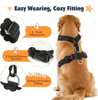 Pawaboo Dog Seat Belt Harness for Car, Dog Car Harness Seatbelt with Double Clips, Adjustable Breathable Pet Vest & Dogs Safety Tether with Elastic Bungee for Small Medium Large Pet, S, Orange/Black