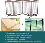 Dog Fence Indoor,Dog Gate Indoor for Doorway pet gate -4-Panel Freestanding, Hallways, House or Stairs -80x32-Inch Retractable Foldable Expandable Wood Pet by SFJC (Brown) ﻿