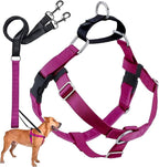 2 Hounds Design Freedom No Pull Dog Harness, Adjustable Harness and Leash Set, Easy Walking & Comfortable Control, Fits Small, Medium & Large Dogs, Solid Colors, Made in USA, 1" LG, Raspberry