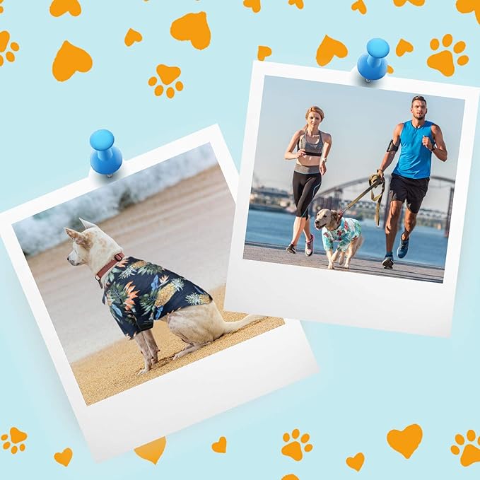 Weewooday 4 Pieces Small Pet Summer T-Shirts Hawaii Style Floral Pet Dog Shirt Breathable Cool Clothes Beach Seaside Puppy Sweatshirt for Puppy(Floral Style,X-Small)
