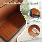 Outdoor Dog House Weatherproof with Door Dog Kennel Chew-Proof Metal Frame Removable Roof/Floor for Easy Cleaning