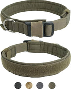 EXCELLENT ELITE SPANKER Tactical Small Puppy Dog Collar Nylon Adjustable Heavy Duty Military for Small Medium and Large Dogs Pet Soft Padded Dog Collar(RGN-L)