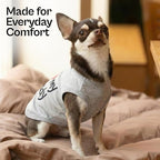 Parisian Pet Dog Shirt - 100% Cotton Shirts for Large Dogs - Grey Sleeveless Dogs Clothes - Lightweight and Breathable Puppy Clothes - Stretchy Dog Apparel - I Love My Daddy T Shirt for Pet