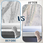 2 Rolls Window Sill Protector from Dog Cat Scratching - 5.5 Inch x 6.6 Feet Cuttable Rubber Door Furniture Edge Protector from Dog and Cat Claw Scratching Chewing Slobbering on Window Sills