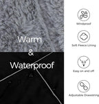 Mihachi Dog Coat for Large Dogs, Warm Dog Winter Coat Waterproof Dogs Jacket with Harness Built in Reflective Pet Fleece Vest, Puppy Cold Weather Coats Turtleneck & Windproof Pet Snowsuit, Black L