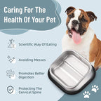 Nicelock Stainless Steel Dog Bowl, Slanted Dog Bowls, Tilted Angle Bulldog Feeder, Non-Slip & Non-Spill & Premium Material & Easier to Eat, for Flat-Faced Dog Breeds or Cats