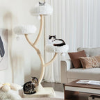 PETSITE 70" Tall Cat Tree, Cat Tower with Scratching Posts and Board, Multi-Level Cat Tower for Large Cats 20 lbs+ with 3 Cozy Perches and Dangling Balls, Modern Cat Tree for Indoor Cats Large Adult