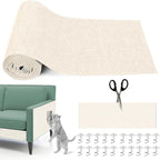 Cat Scratching Mat, 118" x 15.8" Self-Adhesive Trimmable Cat Scratching Carpet Mat with 20 Screws, DIY Cat Scratchers Furniture Protector for Indoor Cats, Couch, Wall and Cat Tree Shelves