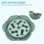 UPSKY Slow Feeder Dog Puzzle Bowl - Anti-Chocking, Interactive, Bloat Stop, Non-Slide, Lick Treat Bowl for Small & Medium Dogs (Green)