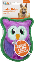 Outward Hound Durablez Minis – Squeaky Plush Dog Toy,No Stuffing for Less Mess,Interactive & Tough,Jumbo Squeaker,Puppies & Small Dogs,Owl,5.8",(Pack of 2)