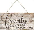woodsign Family is Everything Rustic Wooden Plank Sign 5x10inch(XXQ010)